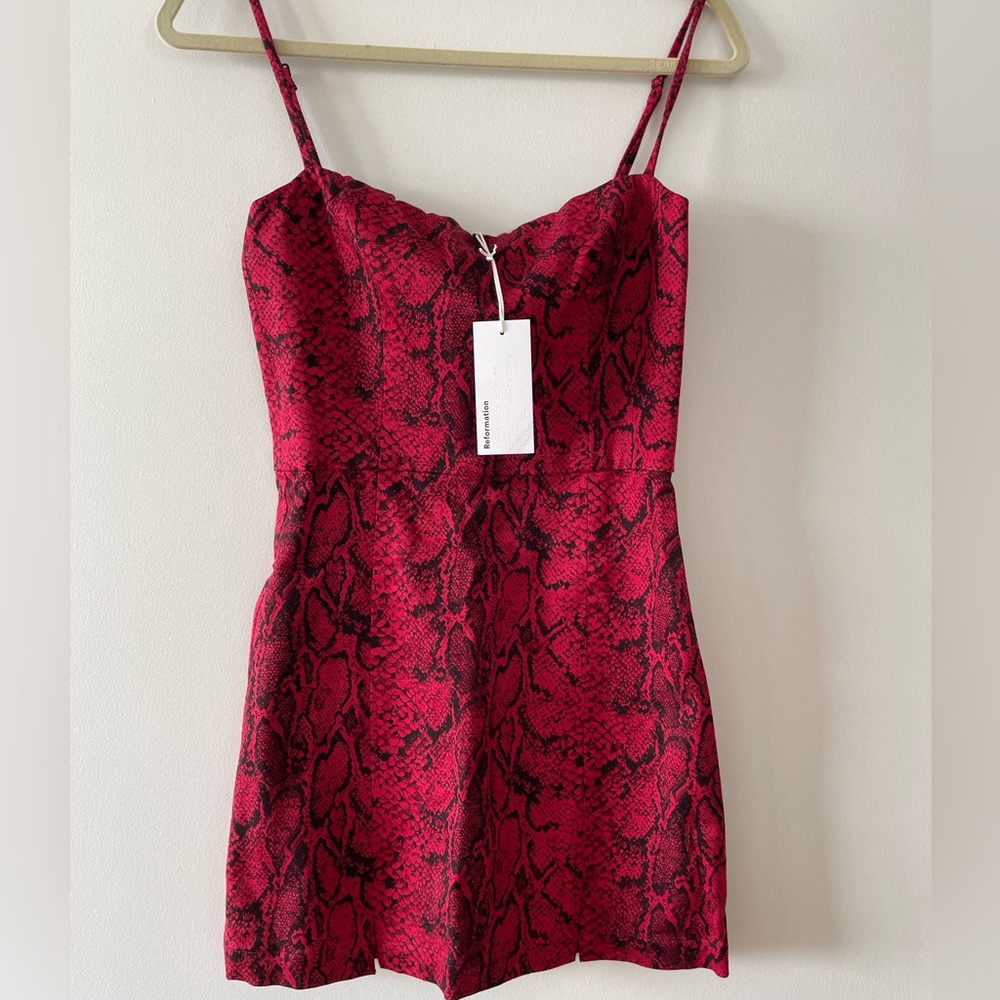 Reformation Cobra Mini Dress